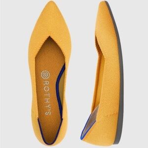 Rothy’s The Point in Marigold, size 9 (retired color)